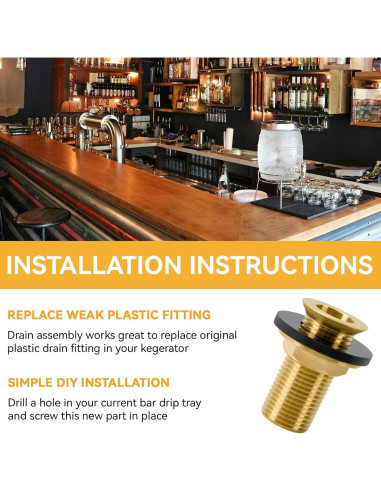 Conjunto de Drenaje de Bandeja de Goteo ERETOW 2" con NPT 1/2"