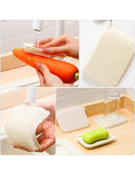 Juego de Cepillos de Cocina PRETYZOOM 4 Piezas Cerdas Suaves