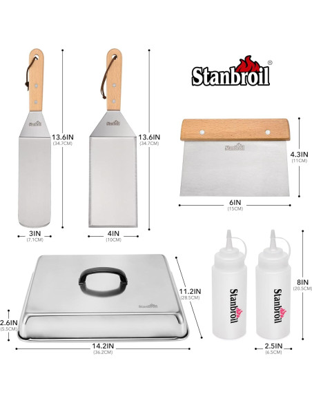 Set de Accesorios para BBQ Stanbroil - 6 Piezas Acero Inoxidable
