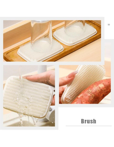 Juego de Cepillos de Cocina PRETYZOOM 4 Piezas Cerdas Suaves