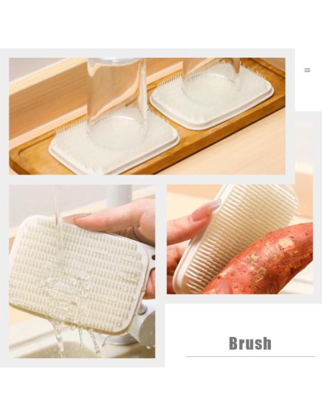 Juego de Cepillos de Cocina PRETYZOOM 4 Piezas Cerdas Suaves