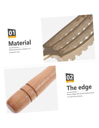 Raspador de Escamas de Pescado Amir - 2 Piezas, Mango de Madera