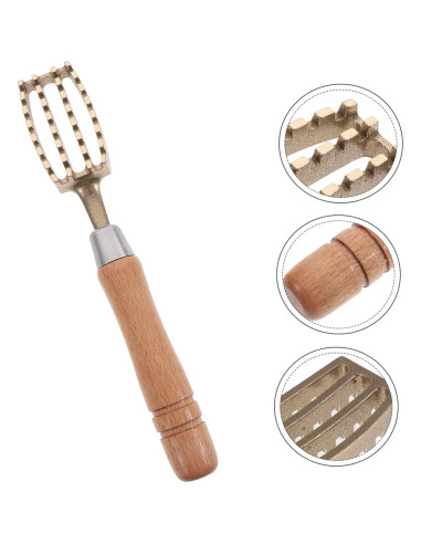 Raspador de Escamas de Pescado Amir - 2 Piezas, Mango de Madera