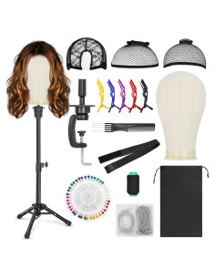 Soporte para Pelucas Yekavo con Cabeza de Lienzo 58.42 cm