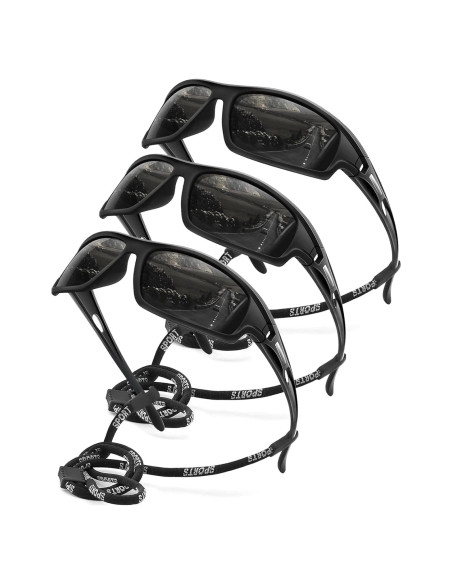 3 Pack Gafas de Sol Polarizadas AWGSEE UV400 para Hombre