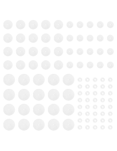 100 Tapones de Silicona Transparente para Pendientes 3-9mm