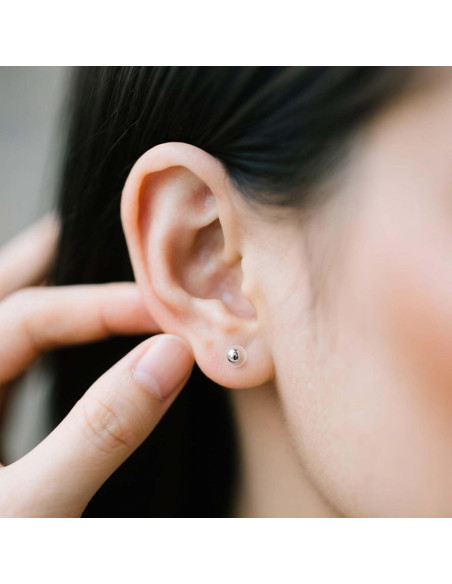 100 Tapones de Silicona Transparente para Pendientes 3-9mm