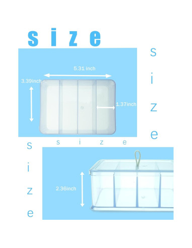 Estuche Portátil para Lentes de Contacto Acrílico 4 Compartimentos