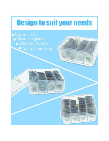 Estuche Portátil para Lentes de Contacto Acrílico 4 Compartimentos