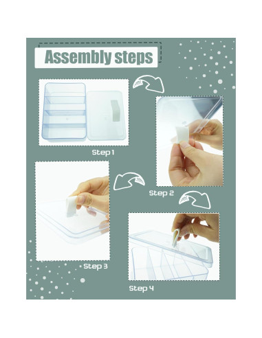 Estuche Portátil para Lentes de Contacto Acrílico 4 Compartimentos