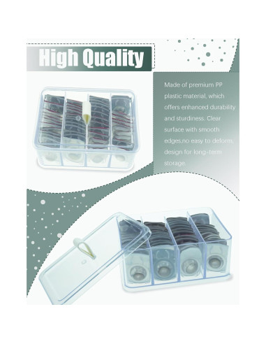 Estuche Portátil para Lentes de Contacto Acrílico 4 Compartimentos