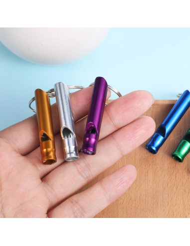12 Silbatos de Emergencia Aluminio FdcLixuvol 6 Colores