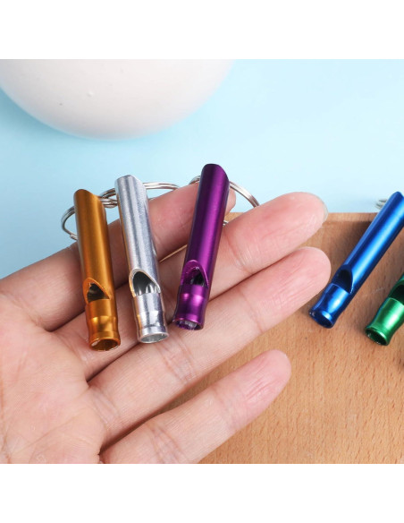 12 Silbatos de Emergencia Aluminio FdcLixuvol 6 Colores