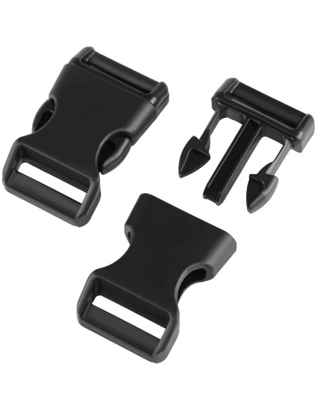 50 Hebillas de Liberación Lateral Plástico LIHAO 40mm Negras