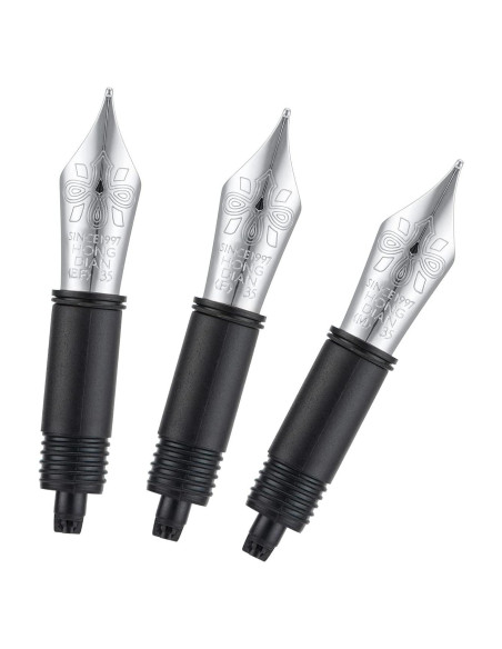 Juego de 3 Puntas de Pluma Fuente HONG DIAN Plata Extra Fina