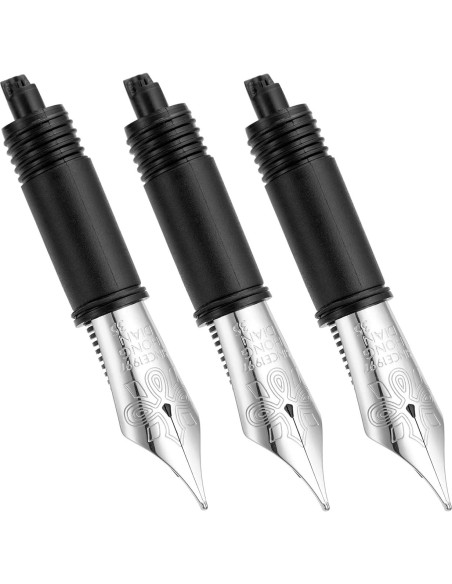 Juego de 3 Puntas de Pluma Fuente HONG DIAN Plata Extra Fina