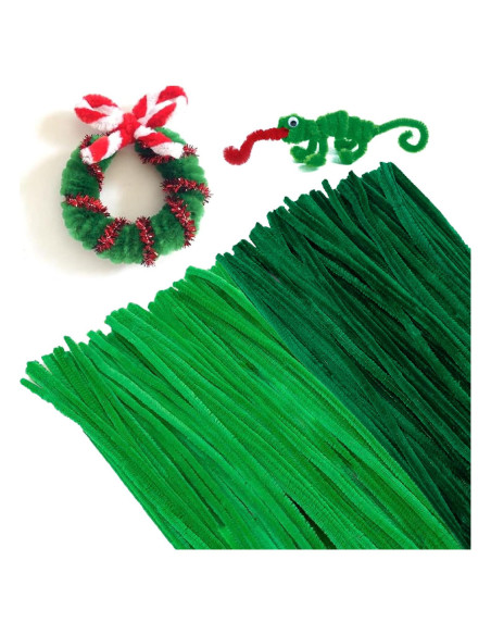 Juego de Limpiapipas Verde 200pcs ZenithFast 30cm para Manualidades