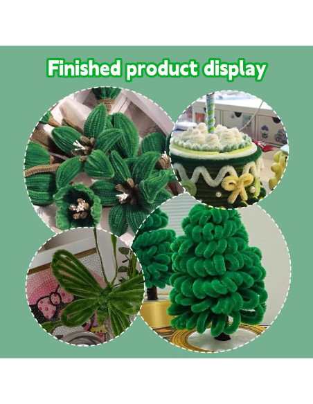 Juego de Limpiapipas Verde 200pcs ZenithFast 30cm para Manualidades