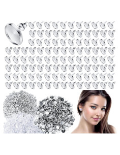 Kit de Pendientes Sureio 1000 Piezas 12 mm Plata