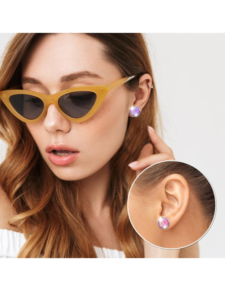 Kit de Pendientes Sureio 1000 Piezas 12 mm Plata