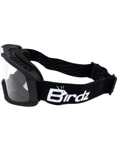 Gafas de moto OTG Birdz Pelican Negro-Claro con lente clara