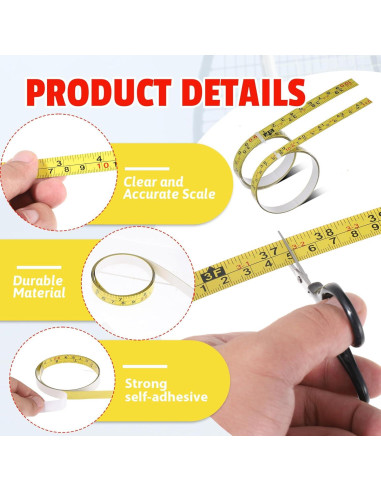 Cinta Métrica Autoadhesiva de Acero SynHHergyx 100cm 2 Pcs