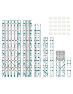 Conjunto de Reglas de Acolchado HLZC 7 Piezas Acrílico