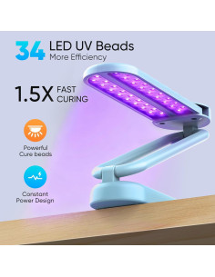 Luz UV Inalámbrica PPESULK para Curado de Resina 34 LEDs 2
