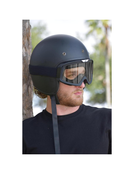 Gafas de moto OTG Birdz Pelican Negro-Claro con lente clara