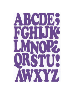 Letras de Plancha Moradas Iron 'Em 2" Dura-Felt para Tela