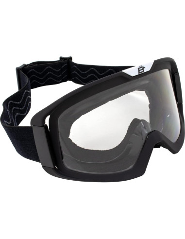 Gafas de moto OTG Birdz Pelican Negro-Claro con lente clara