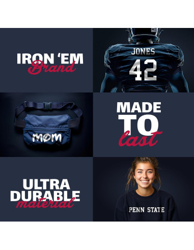 Letras de Plancha Moradas Iron 'Em 2" Dura-Felt para Tela