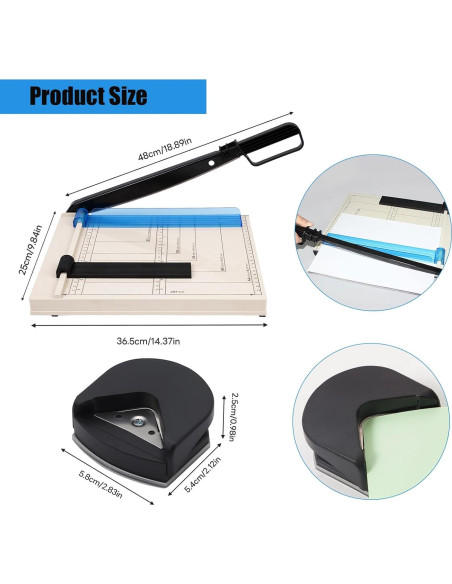 Cortadora de Papel Guillotina YCWF 30.48 cm 12 Hojas