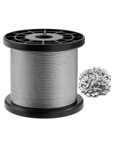 Cable de Acero Inoxidable 100m 1.6mm CELYND con 150 Manguitos