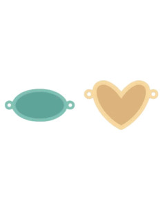 Troqueles Craftelier Corazón y Óvalo - Set de 4 para Scrapbooking