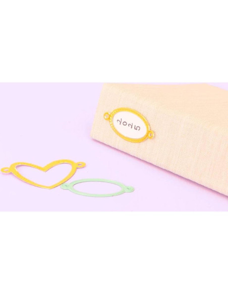 Troqueles Craftelier Corazón y Óvalo - Set de 4 para Scrapbooking