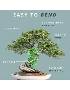 Alambre para Bonsai UTILE 2.6 mm 24.38 m Verde Anodizado 2