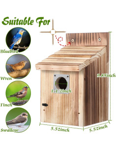 Casa de Aves Dreyoo de Cedro para Bluebird 1.81 kg 2