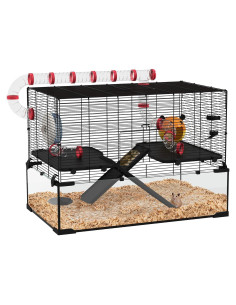 Jaula Extra Grande PawHut 79 cm para Hámster y Ratas