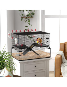 Jaula Extra Grande PawHut 79 cm para Hámster y Ratas 2
