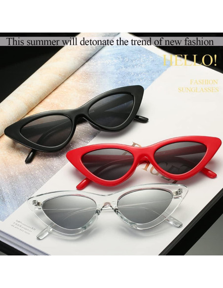 Gafas de sol retro UV400 WZWLKJ ojo de gato para mujeres