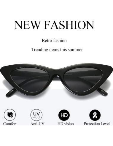 Gafas de sol retro UV400 WZWLKJ ojo de gato para mujeres