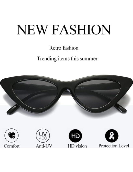 Gafas de sol retro UV400 WZWLKJ ojo de gato para mujeres