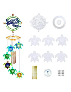 Kit de Moldes de Resina KABAKE para Campanas de Viento Tortuga Marina