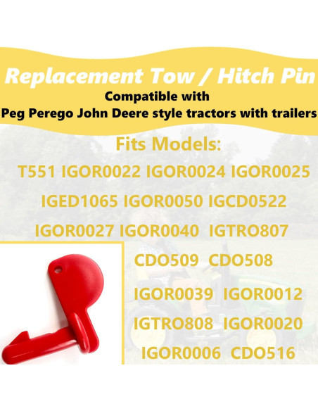 Remache de Enganche de Remolque x2 x Peg Perego John Deere