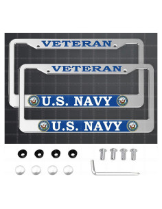 Paquete de 2 Marcos de Placas de Licencia HIBUFAN Universal