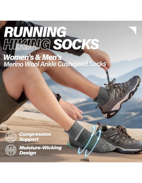 6 Pares Calcetines de Merino Anlisim para Correr y Senderismo