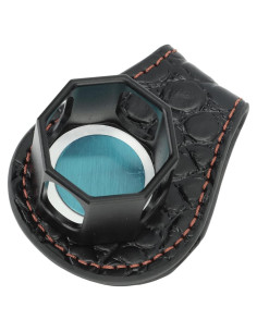 Soporte magnético para tiza de billar Pyhodi, aluminio y cuero