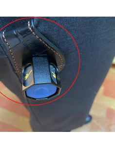 Soporte magnético para tiza de billar Pyhodi, aluminio y cuero 2