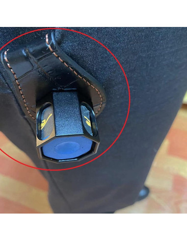 Soporte magnético para tiza de billar Pyhodi, aluminio y cuero